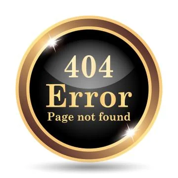 404 error icon. Internet button on white background.. Stock-Illustration