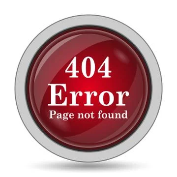 404 error icon. Internet button on white background.. Stock Illustration
