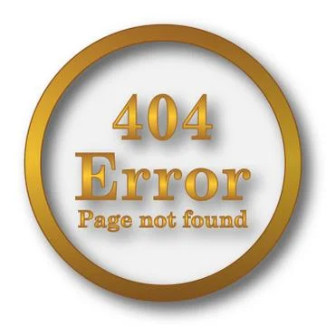 404 error icon. Internet button on white background.. Stock-Illustration