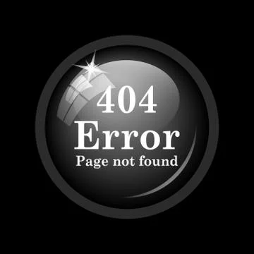 404 error icon. Internet button on black background. . イラスト素材