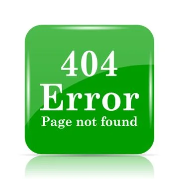 404 error icon. Internet button on white background.. Illustrazione stock