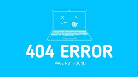 404  error with icon notebook error Stock Illustration