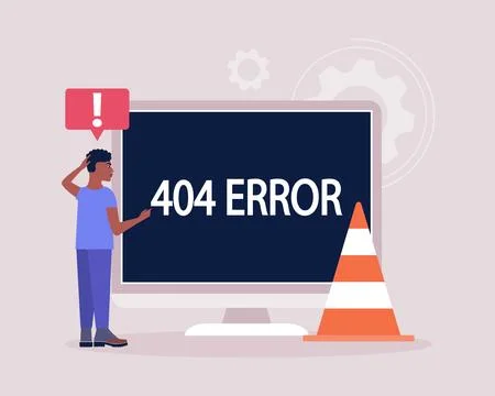 404 error Stock Illustration
