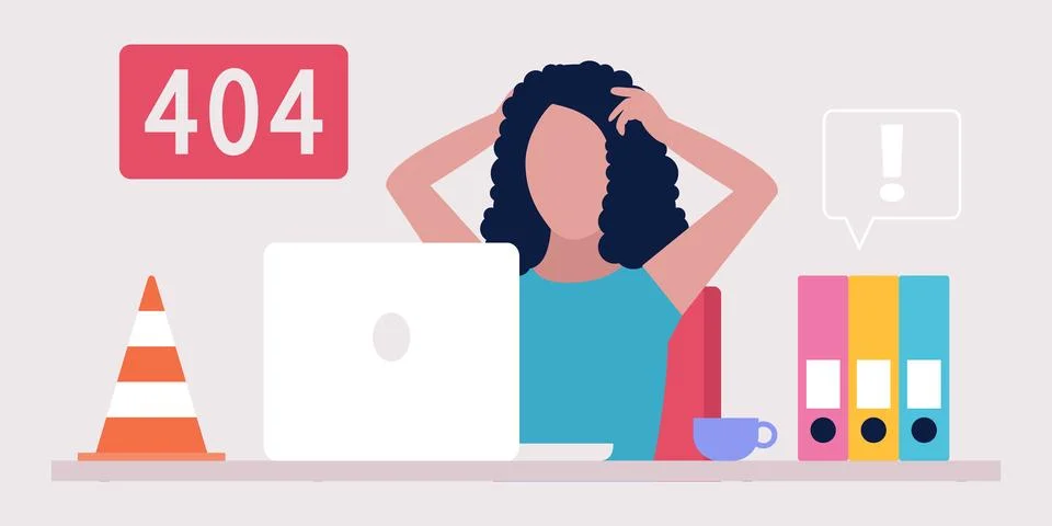 404 error Stock Illustration