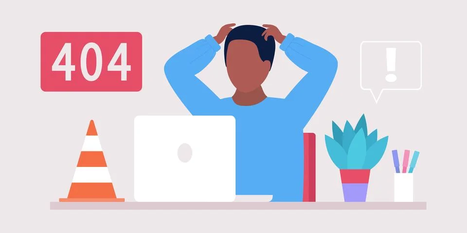 404 error Stock Illustration