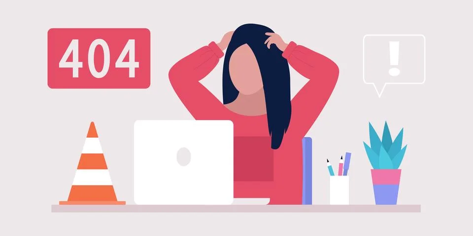 404 error Stock Illustration