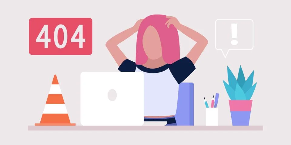404 error Stock Illustration
