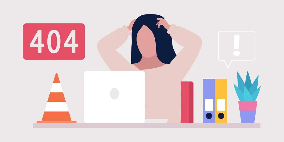 404 error Stock Illustration