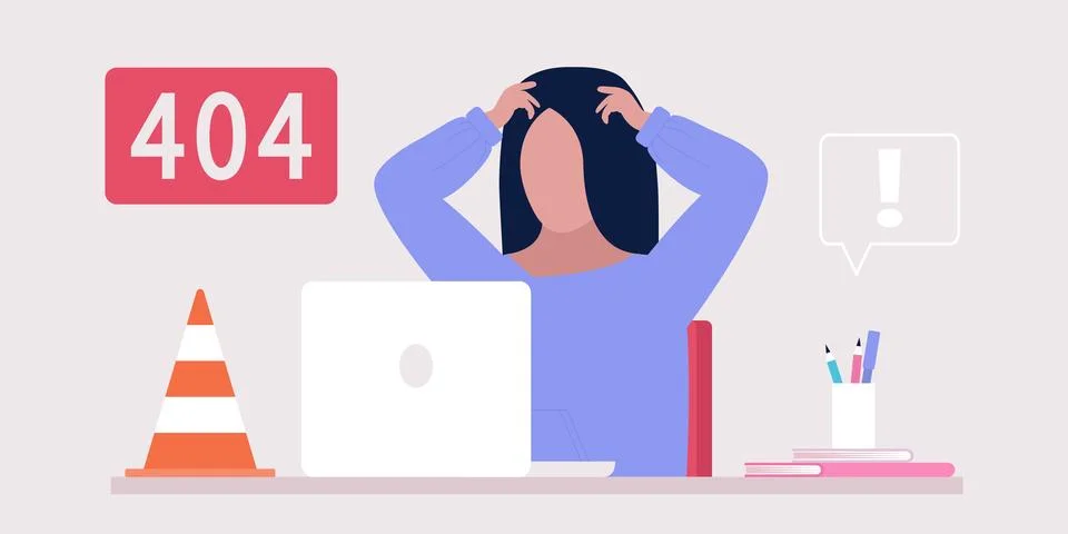 404 error Stock Illustration