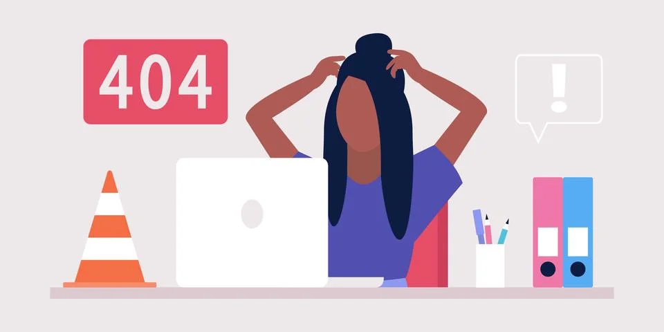 404 error Stock Illustration