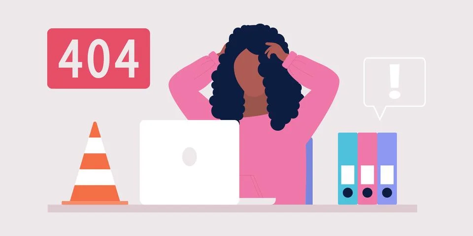 404 error Stock Illustration