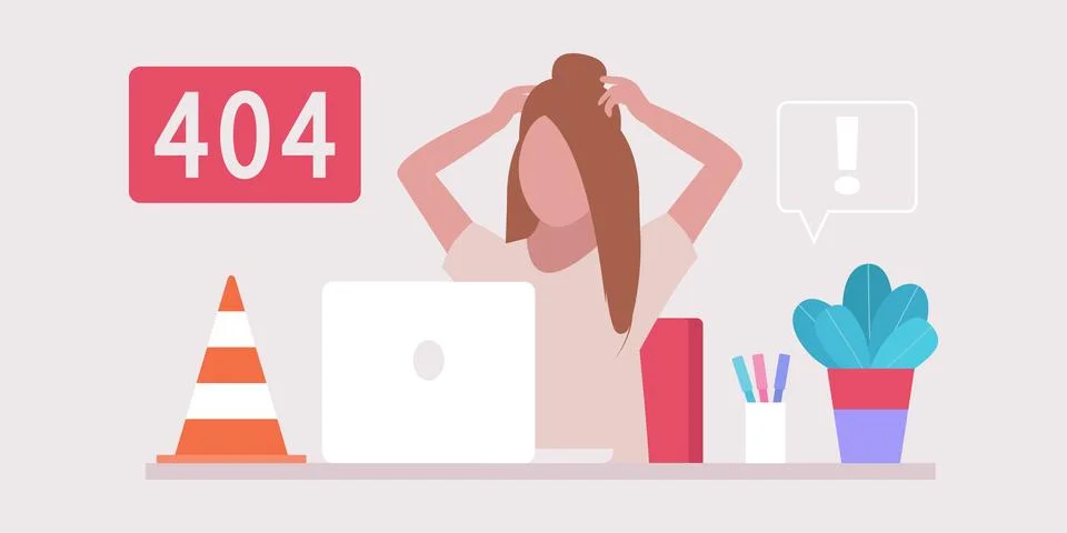 404 error Stock Illustration