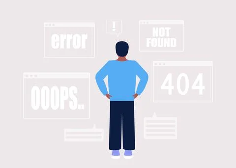 404 error Stock Illustration