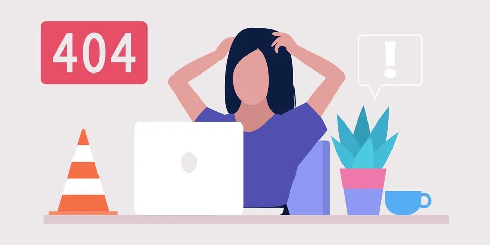404 error Stock Illustration