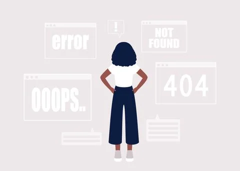 404 error Stock Illustration