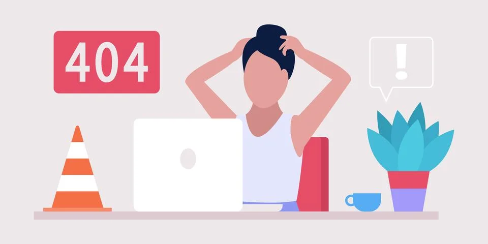 404 error Stock Illustration