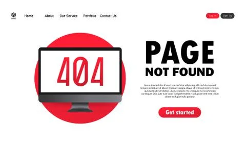 404 error illustration. Page not found message on computer screen. Design for Stock Illustration