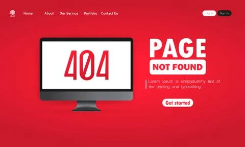 404 error illustration. Page not found message on computer screen. Design for Stock Illustration