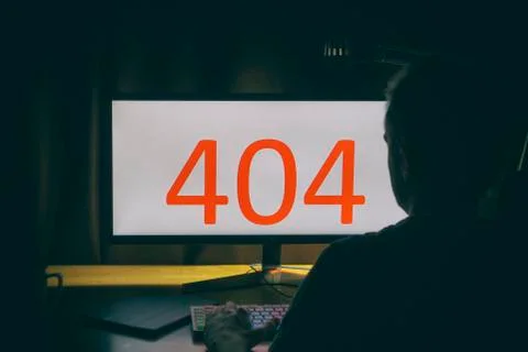 404 error image screen Stock Photos