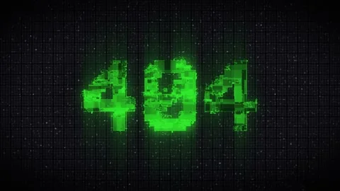404 Error inscription on digital screen, glitch background. Pixel 404 text Stock Footage 233014546