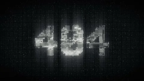 404 Error inscription on digital screen, glitch background. Pixel 404 text Stock Footage 233014904