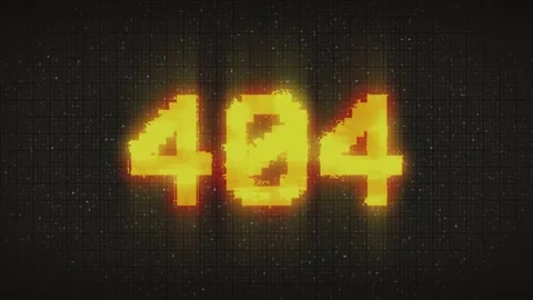 404 Error inscription on digital screen, glitch background. Pixel 404 text Stock Footage 233015041
