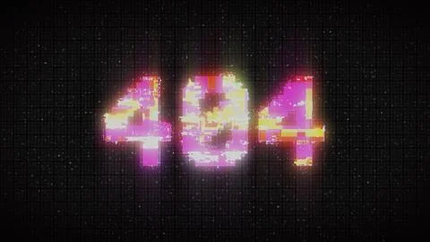 404 Error inscription on digital screen, glitch background. Pixel 404 text 스톡 일러스트