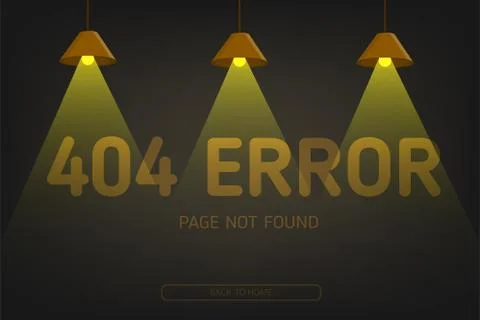 404  error not found page with lighting Stock-Illustration