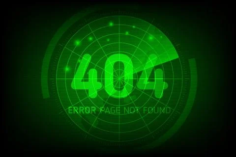 404  error not found page in style scan radar Stock Illustration