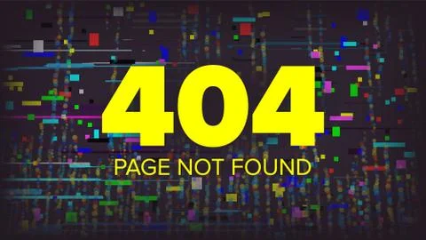 404 Error Page . Broken Web Page Graphic Design. Failure Layout Server Stock Illustration