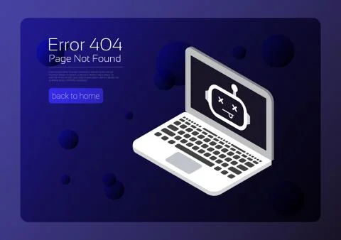 404 error page Illustrazione stock