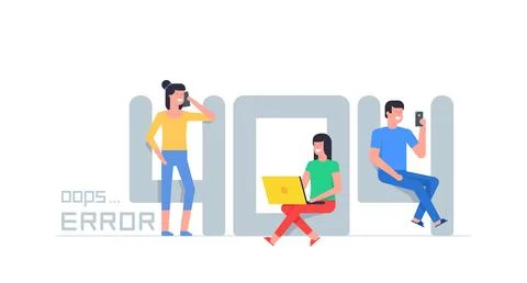 404 Error Page Stock Illustration