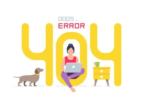 404 Error Page Stock Illustration