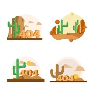 404 error page illustration set featuring not found concept イラスト素材