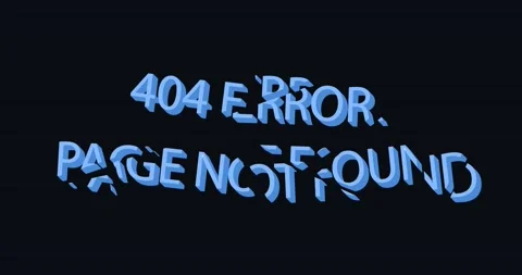 404 Error Page Not Found Cartoon Animation Stock Footage 167114764