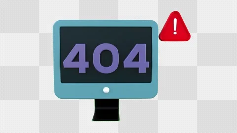 404 error Page Not Found Futuristic and digital technology 3d animation wit.. Stock Footage 302987819