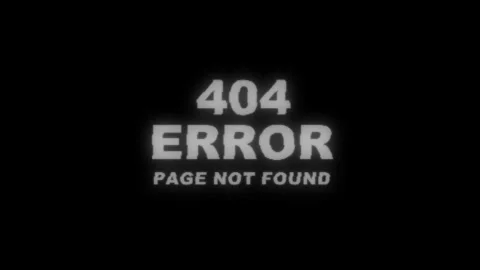 404 Error Page Not Found Animation, Retro Glitch Style Vídeos de archivo 310343903
