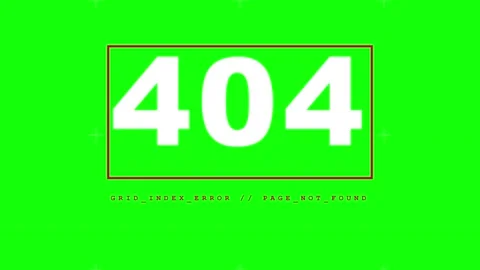 404 Error Page Not Found Digital Interface Animation with Green Background Vídeos de archivo 344232162