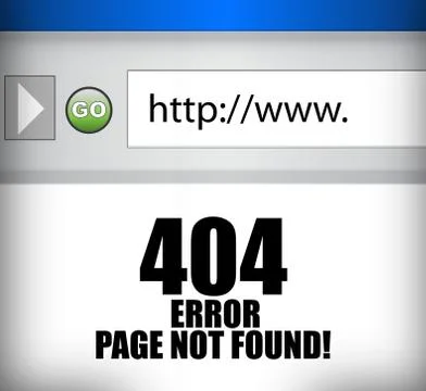 404 error page not found browser illustration Stockillustratie
