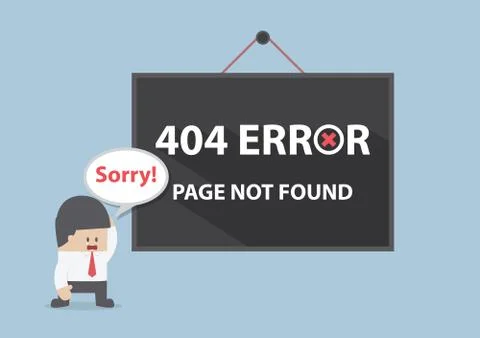 404 error, Page not found Stock Illustration