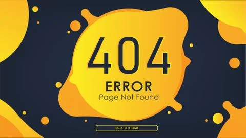 404  error page not found  yellow vector Stock-Illustration