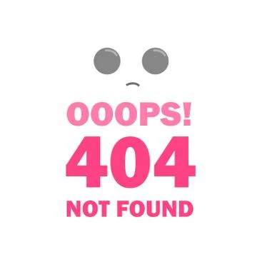 404 error Page not found emoticon - vector illustration Illustrazione stock