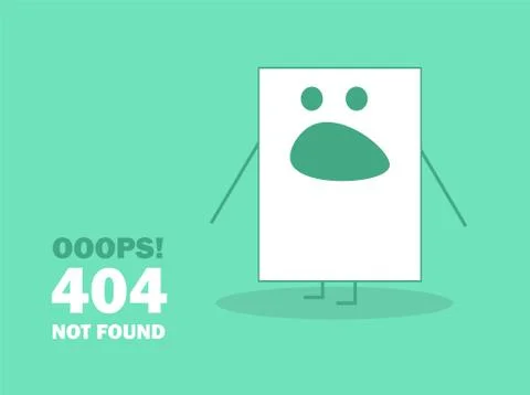 404 error Page not found emoticon - vector illustration Stock Illustration