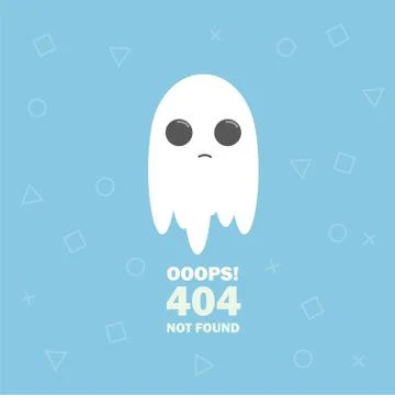 404 Error the page not found with ghost 스톡 일러스트