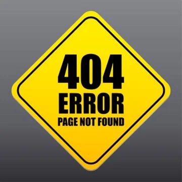 404 error page not found sign vector Illustrazione stock