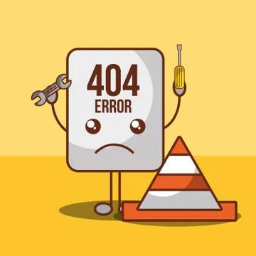 404 error page not found Illustrazione stock