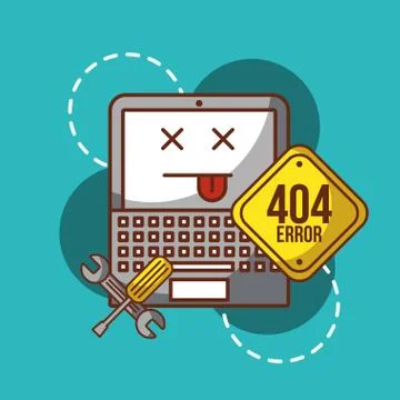 404 error page not found Stockillustratie