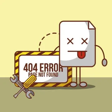 404 error page not found Stock-Illustration