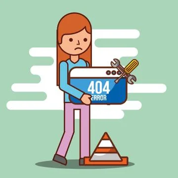 404 error page not found 库存插图