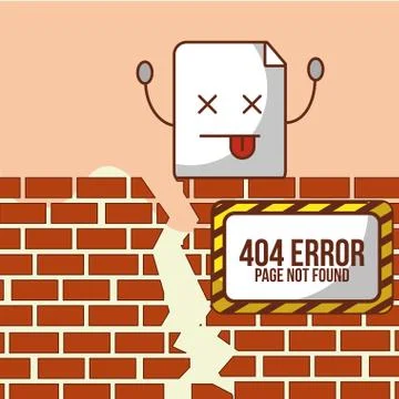 404 error page not found Illustrazione stock